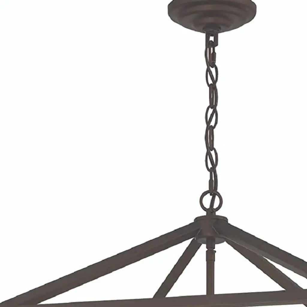 Bronze Candle Style Eight Light Metal Dimmable Chandelier Homeroots Lighting