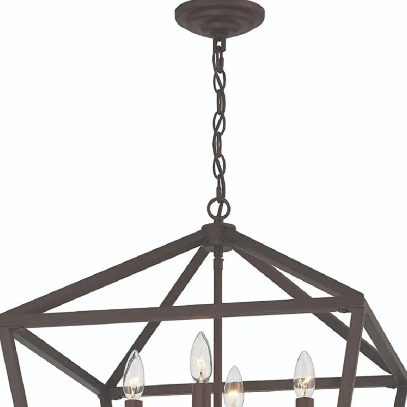Bronze Candle Style Eight Light Metal Dimmable Chandelier Homeroots Lighting