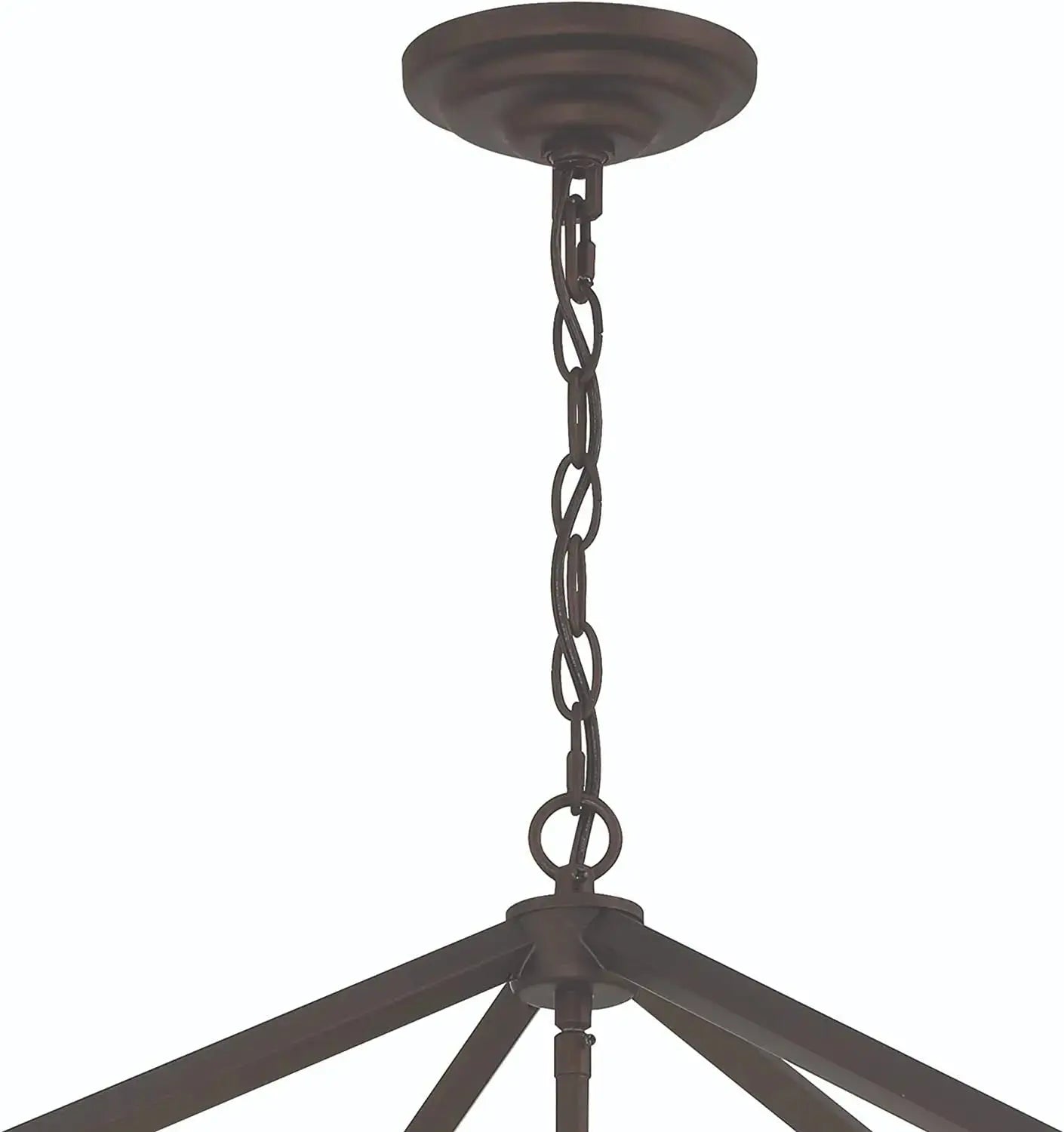Bronze Candle Style Eight Light Metal Dimmable Chandelier Homeroots Lighting