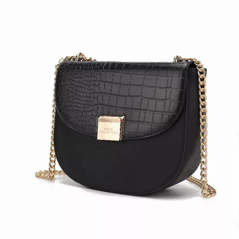 Brooklyn Crocodile Embossed Vegan Leather Women's Shoulder Bag MKF Collection by Mia K.