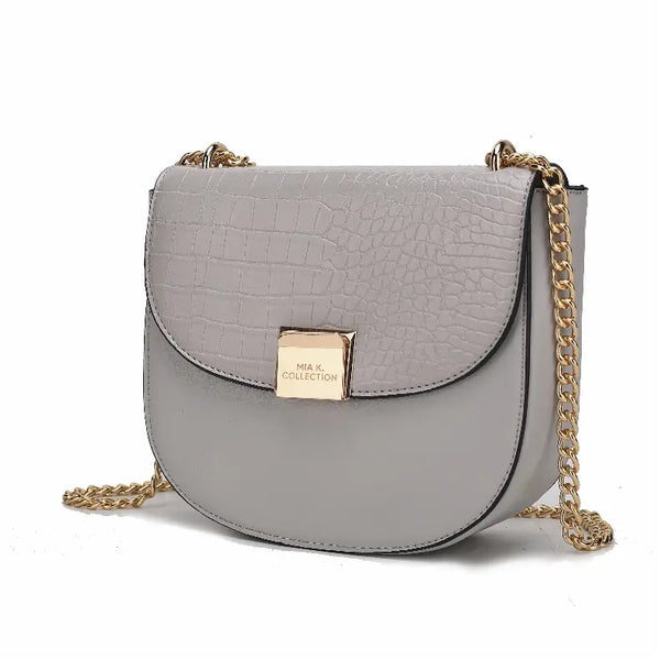 Brooklyn Crocodile Embossed Vegan Leather Women's Shoulder Bag MKF Collection by Mia K.