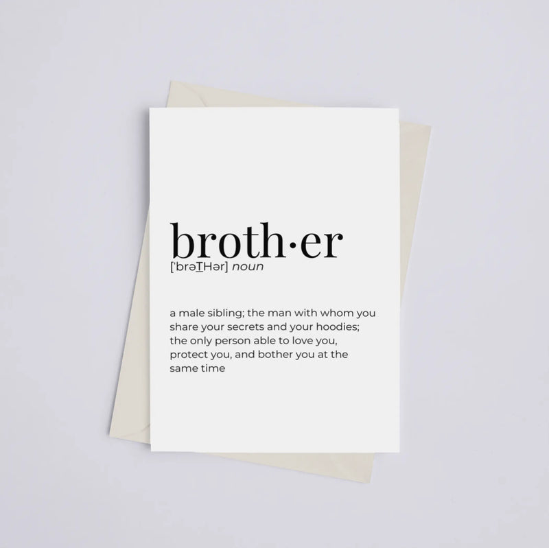 Brother - Greeting Card/Wall Art Print Black Cat Bazaar