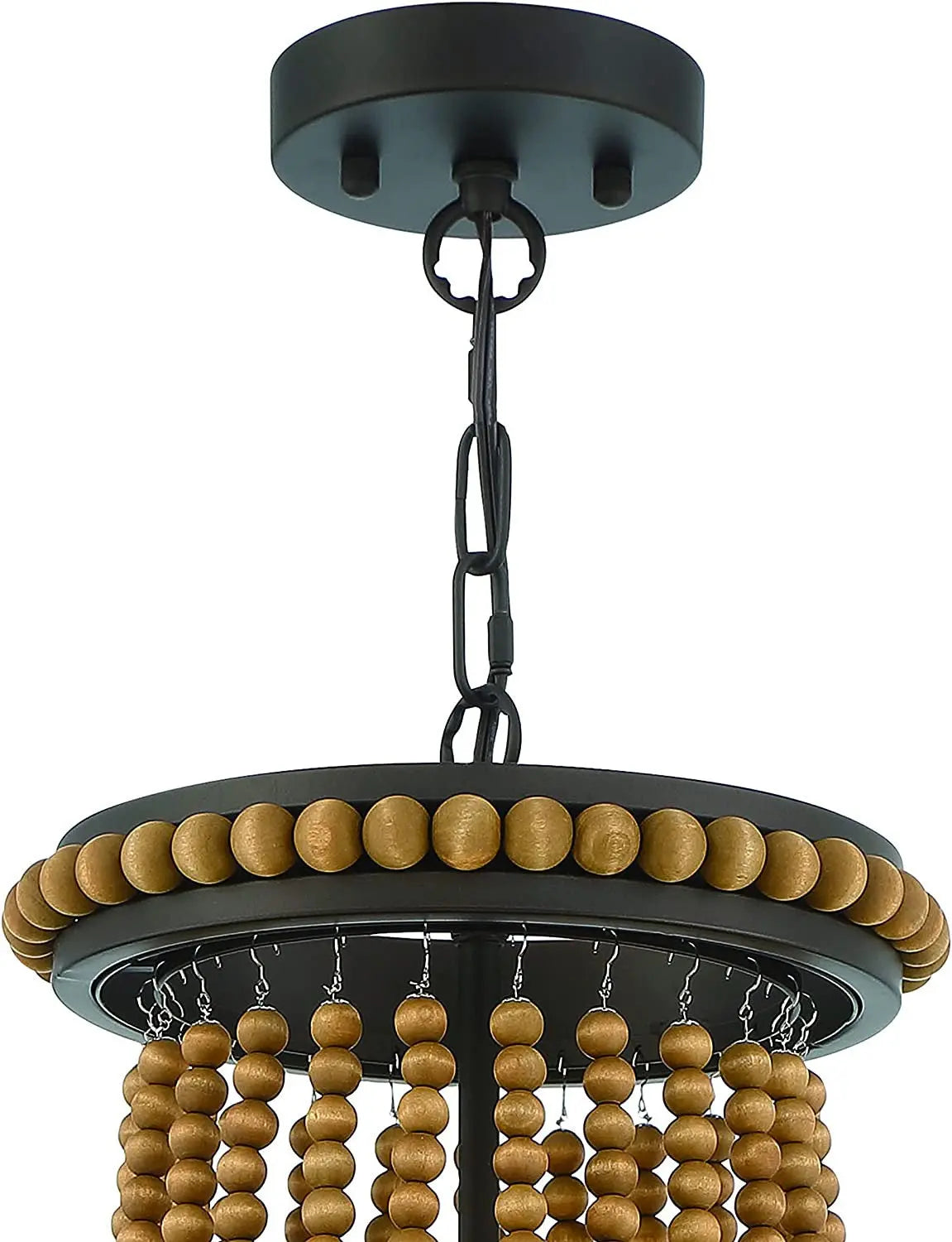 Brown And Black Candle Style Three Light Metal Dimmable Chandelier Homeroots Lighting