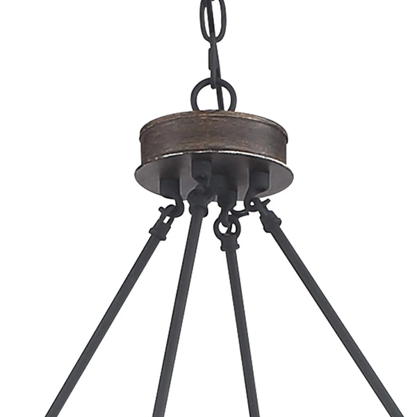 Brown And Black Candle Style Twelve Light Metal Dimmable Chandelier Homeroots Lighting