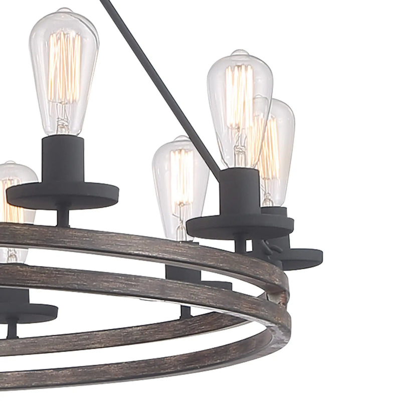 Brown And Black Candle Style Twelve Light Metal Dimmable Chandelier Homeroots Lighting