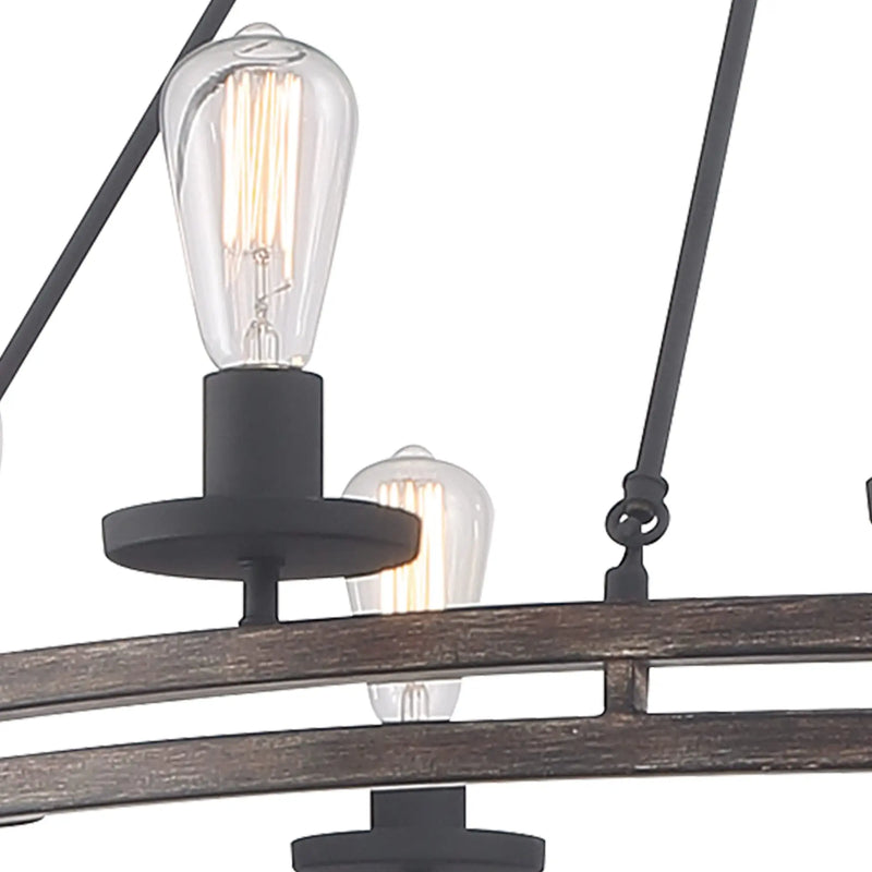 Brown And Black Candle Style Twelve Light Metal Dimmable Chandelier Homeroots Lighting