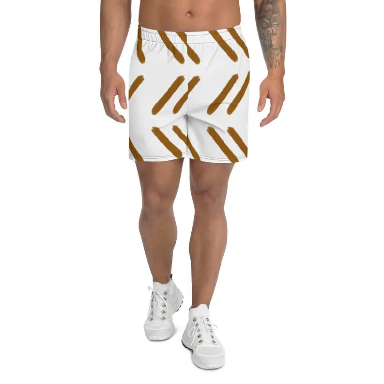 Brown Pattern Print Men's Shorts Adirelounge