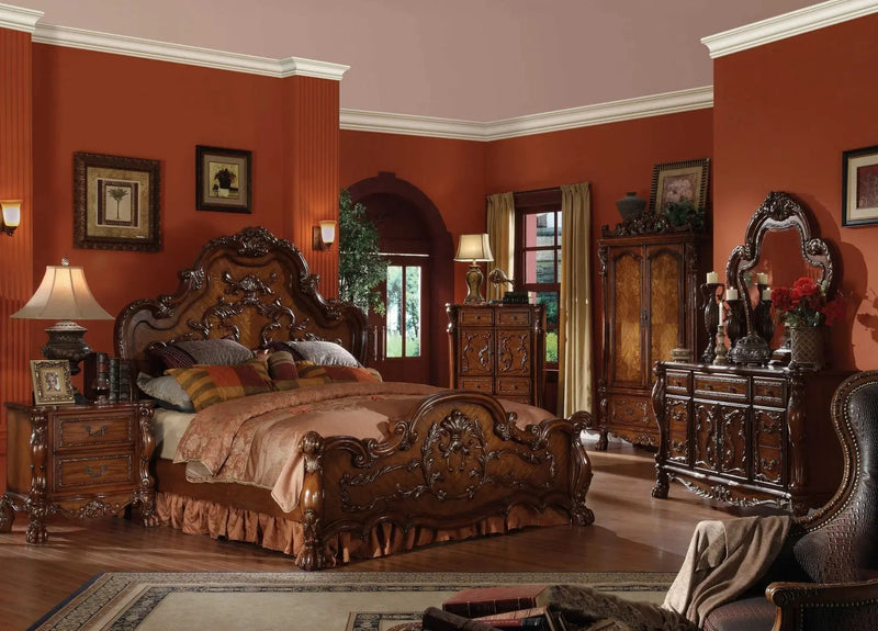 Brown Scrolling Wood California King Bed Frame Homeroots Bed & Bath