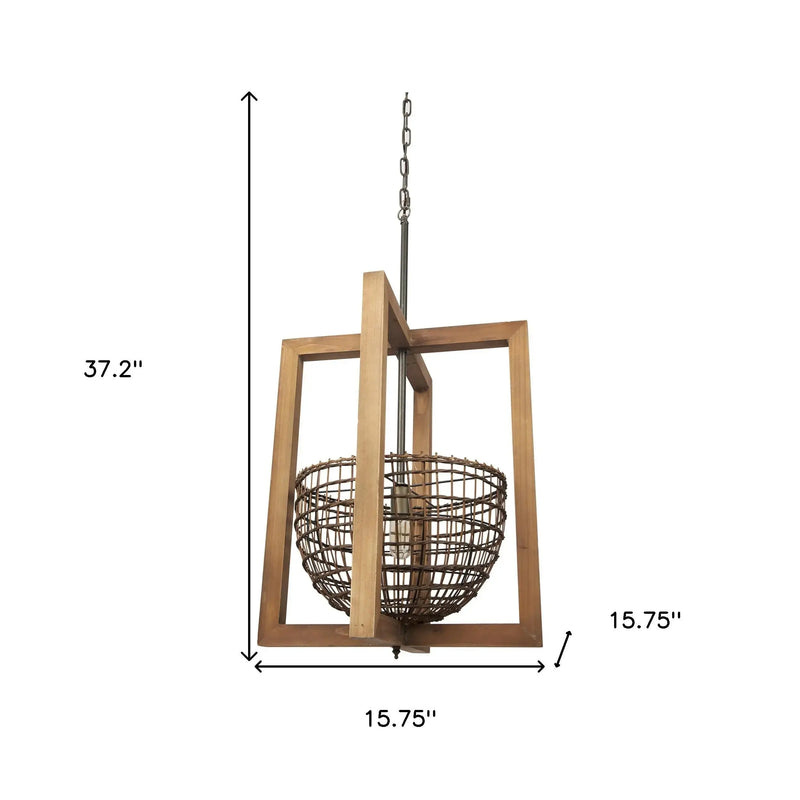 Brown Single Metal Dimmable Ceiling Light With Brown Shades Homeroots Lighting