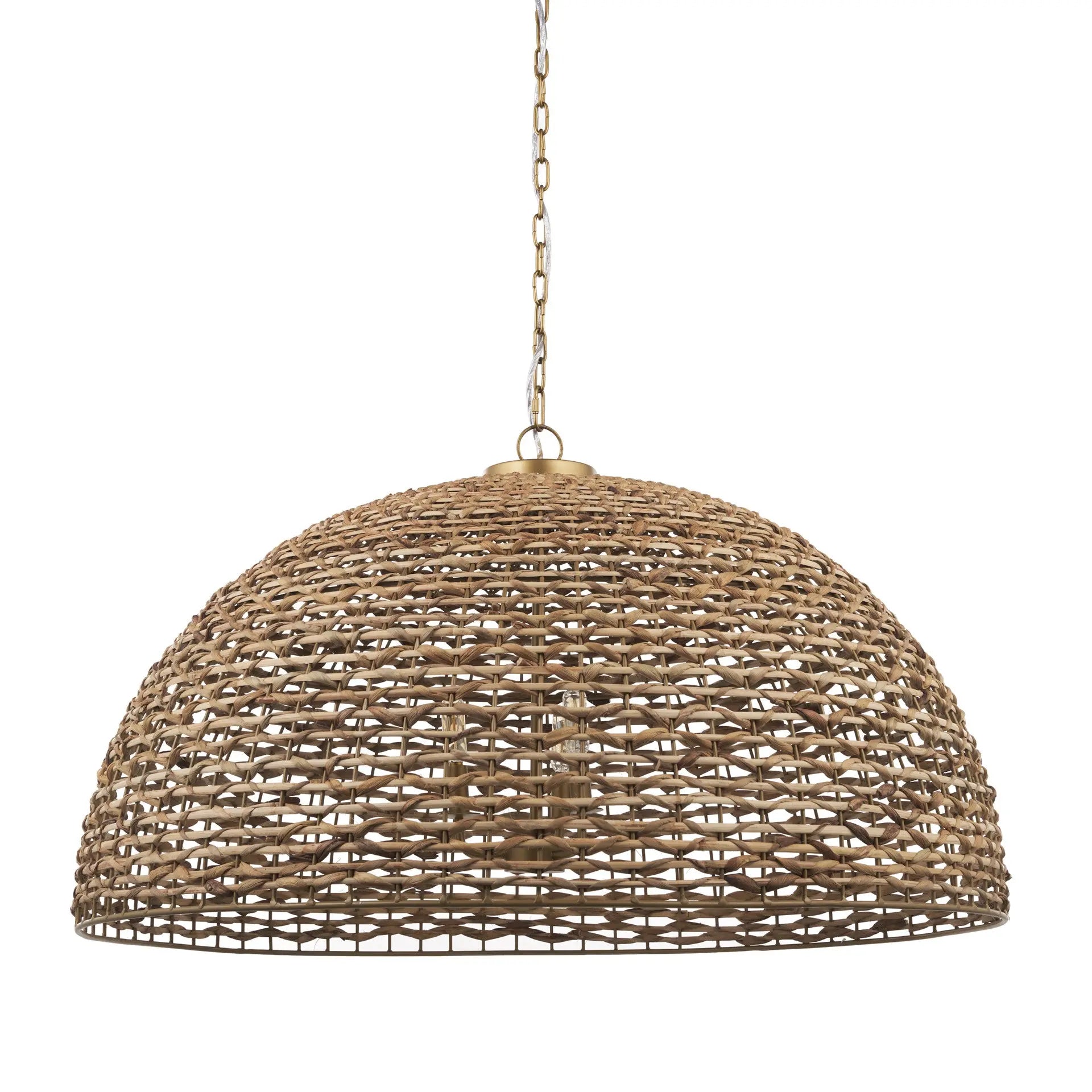 Brown Single Rattan Dimmable Ceiling Light With Brown Shades Homeroots Lighting