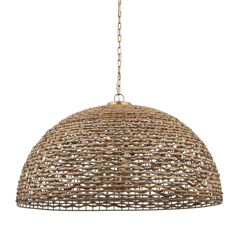 Brown Single Rattan Dimmable Ceiling Light With Brown Shades Homeroots Lighting