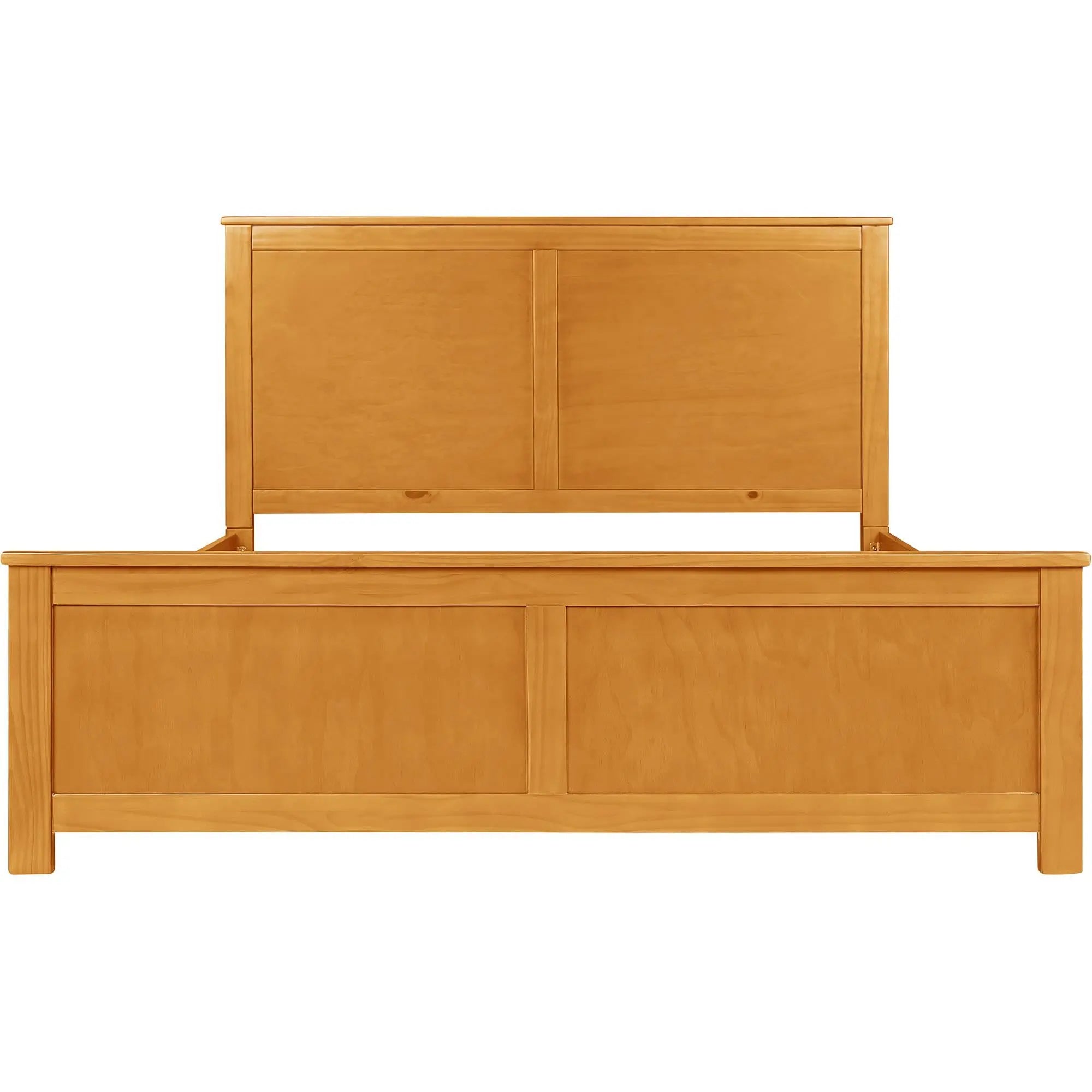 Brown Solid Wood King Bed Frame Homeroots Bed & Bath
