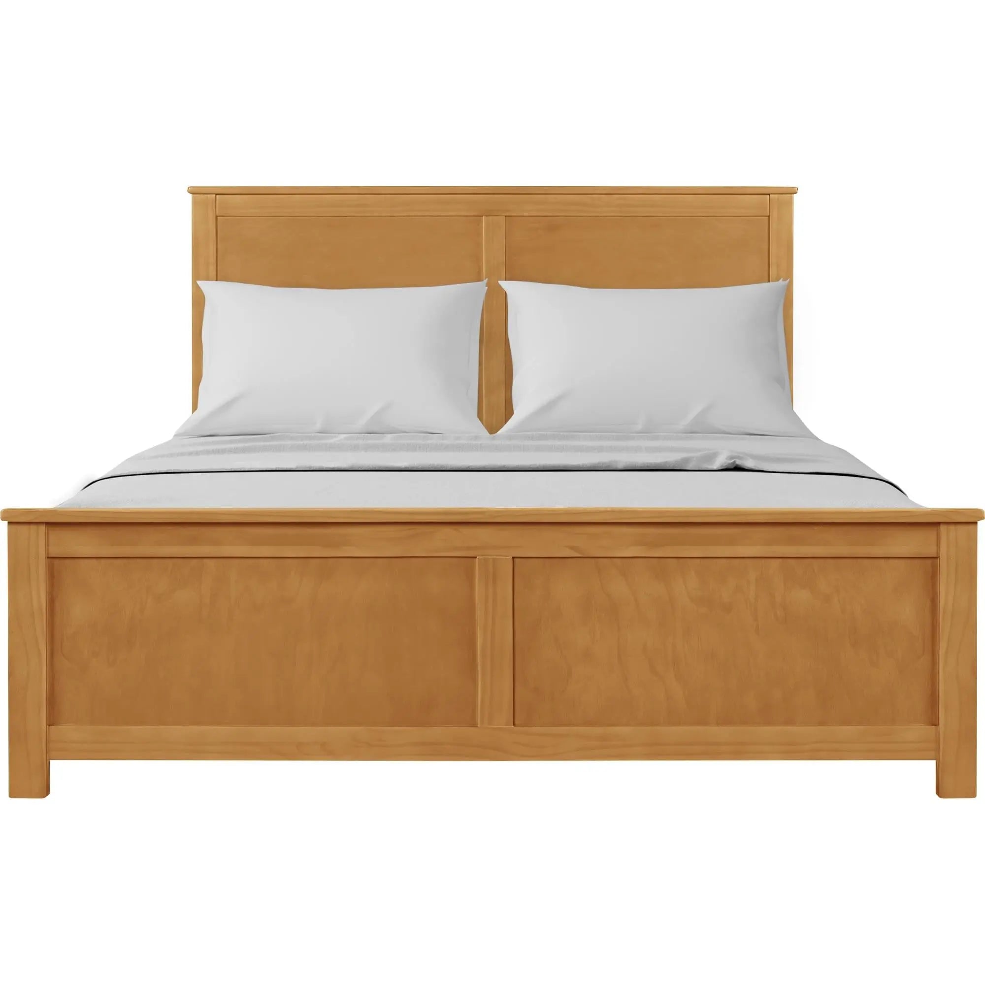 Brown Solid Wood King Bed Frame Homeroots Bed & Bath