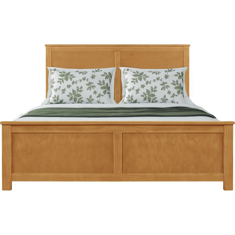Brown Solid Wood Queen Bed Frame Homeroots Bed & Bath