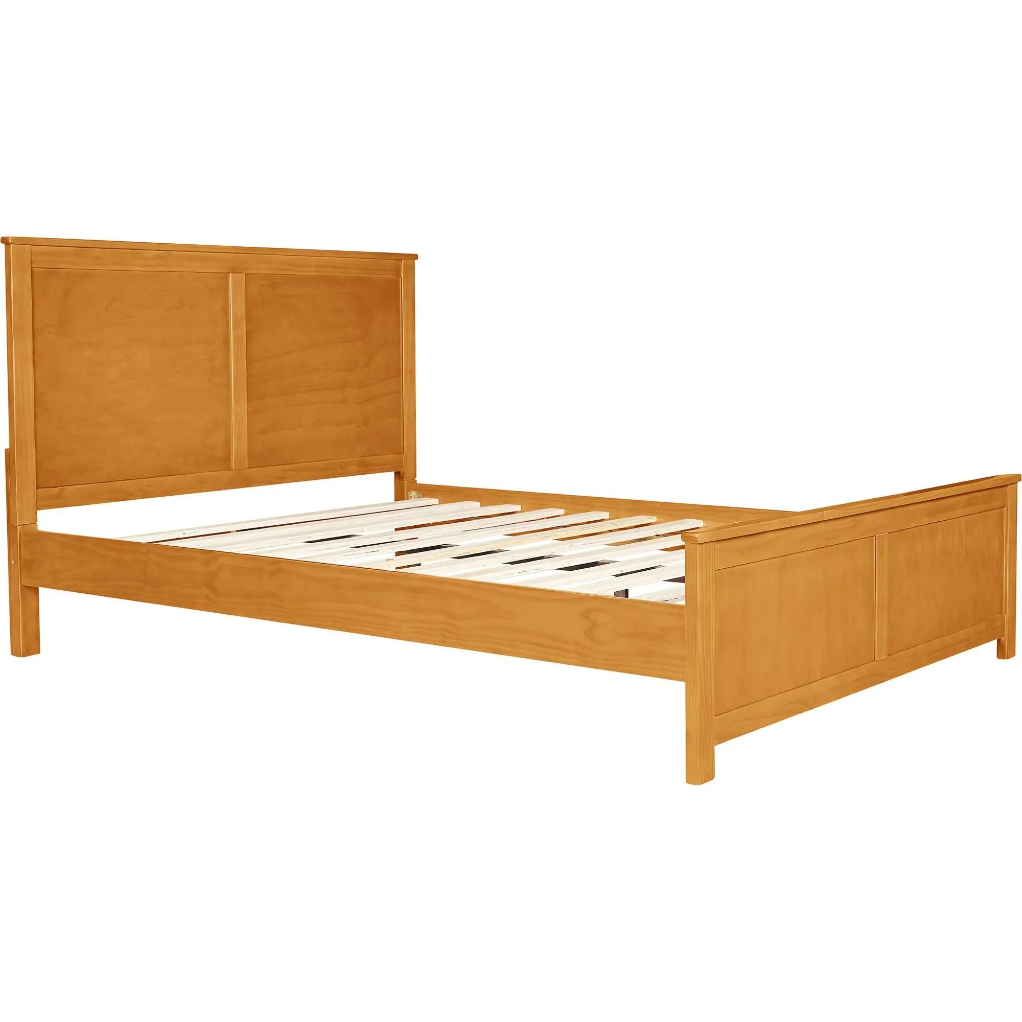 Brown Solid Wood Queen Bed Frame Homeroots Bed & Bath
