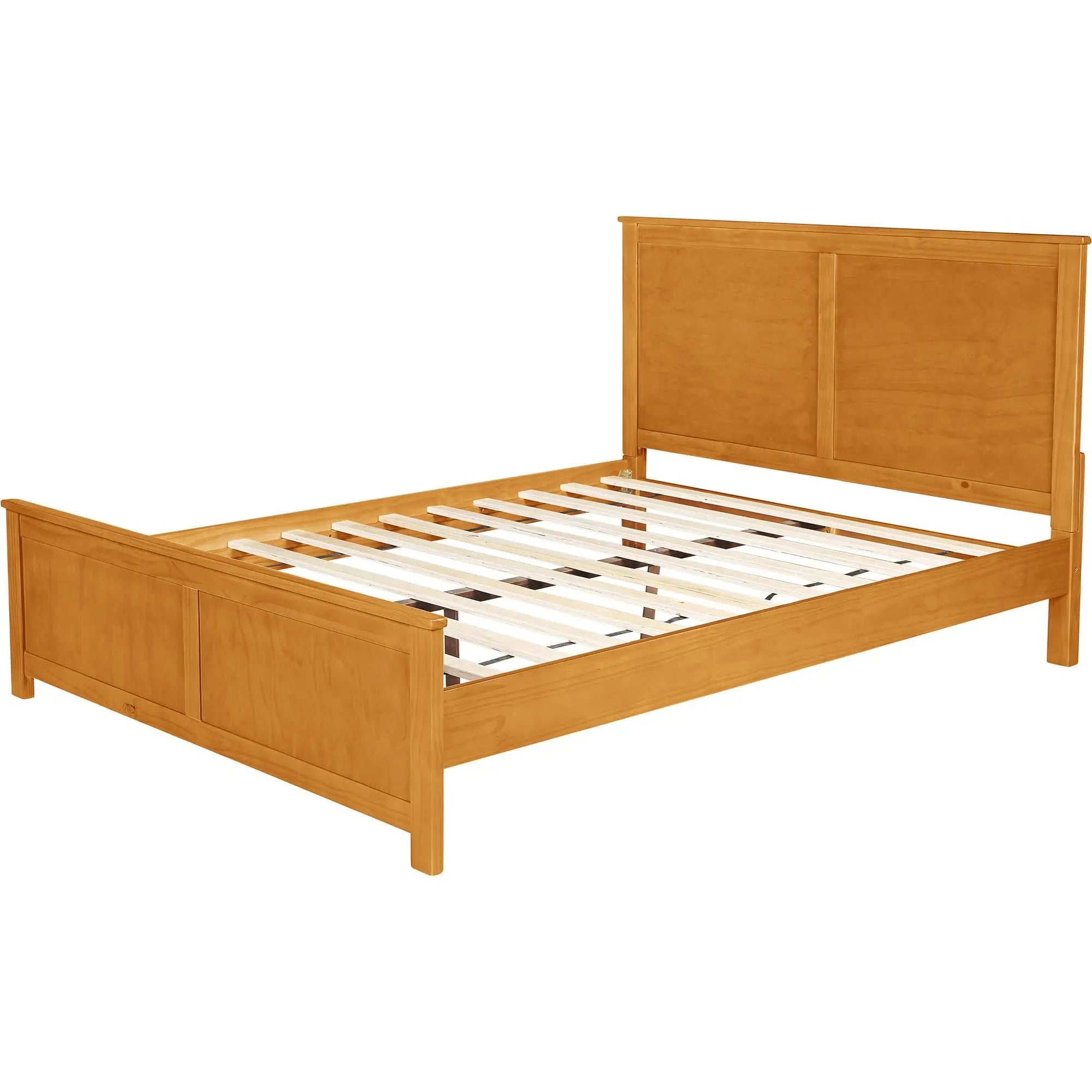 Brown Solid Wood Queen Bed Frame Homeroots Bed & Bath