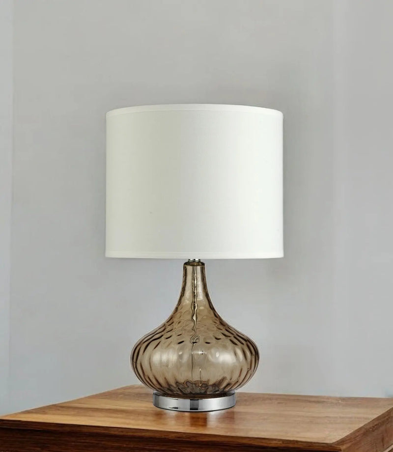 Brown Textured Glass Table Lamp Homeroots Lighting