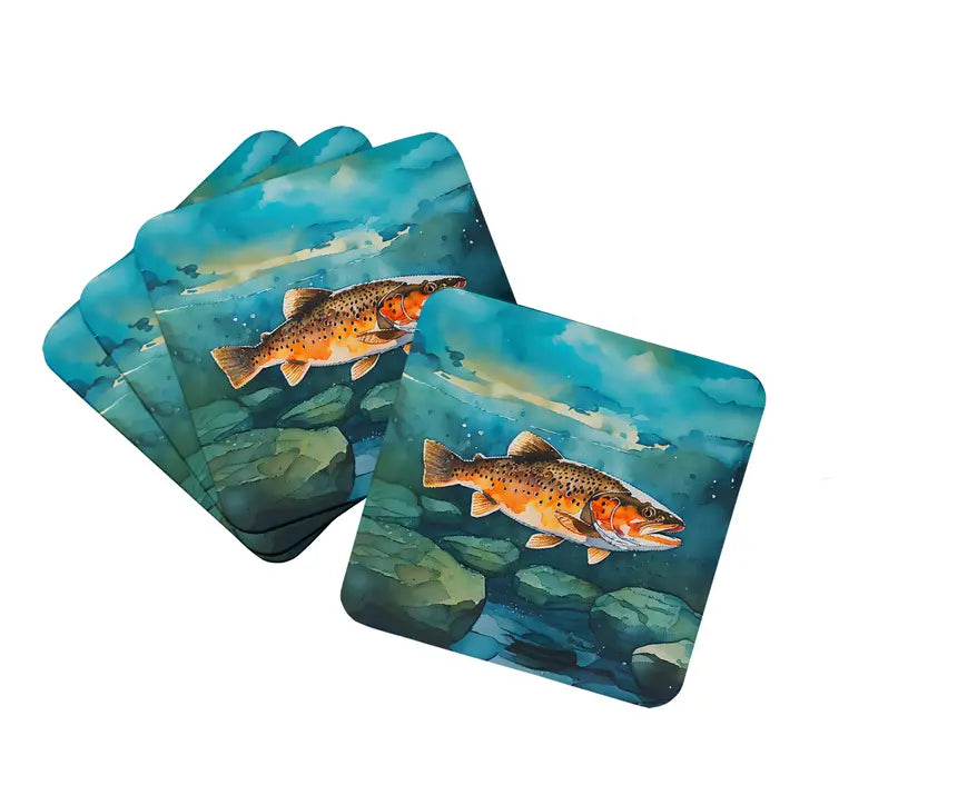 Brown Trout Pair of Pot Holders Caroline's Treasures