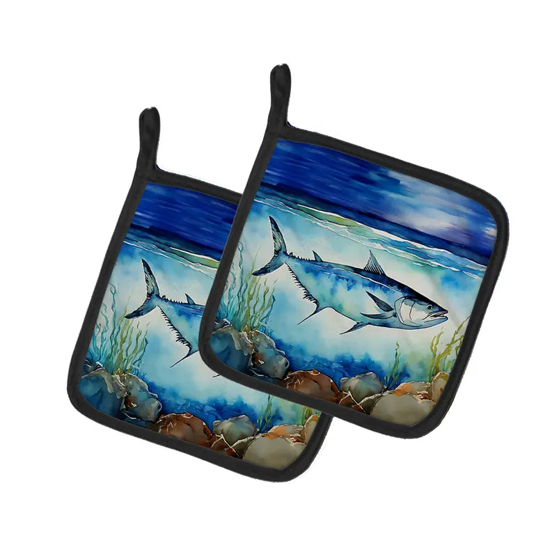 Brown Trout Pair of Pot Holders Caroline's Treasures