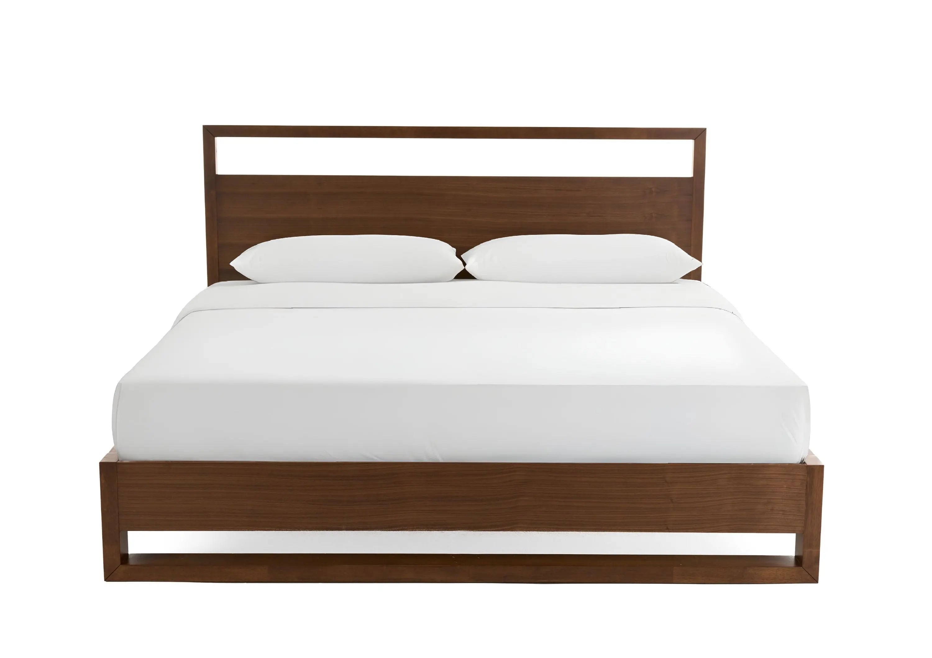 Brown Wood And California King Bed Frame Homeroots Bed & Bath