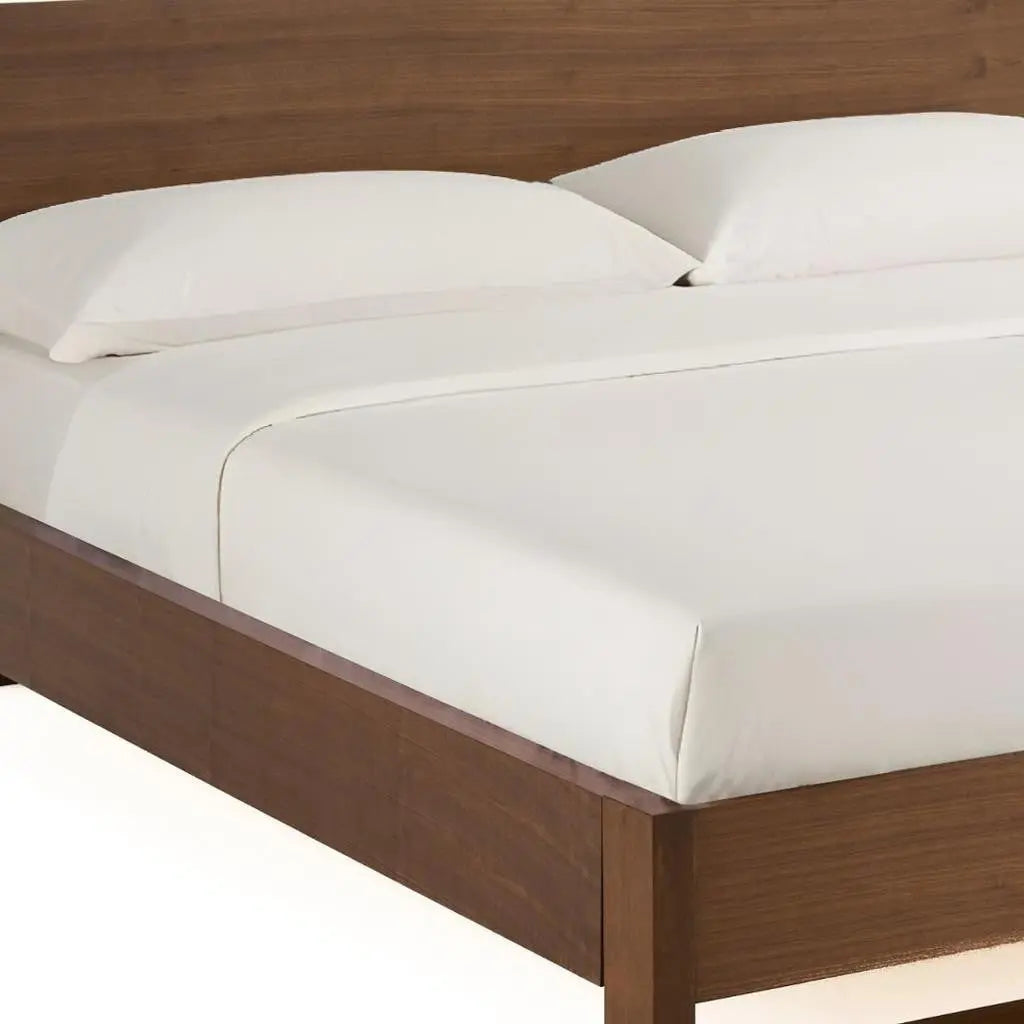 Brown Wood And California King Bed Frame Homeroots Bed & Bath