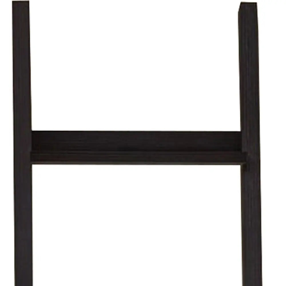 Brown Wood Four Tier Ladder Bookcase Homeroots Office