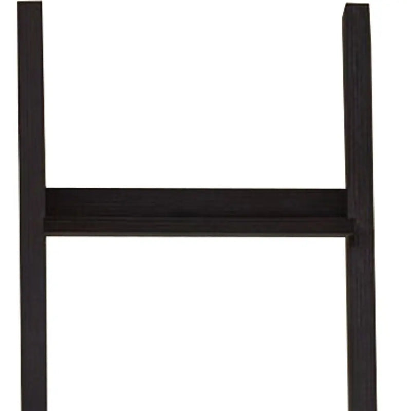 Brown Wood Four Tier Ladder Bookcase Homeroots Office