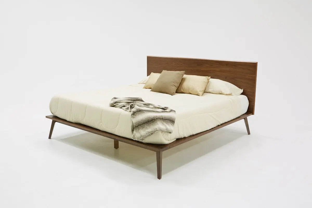 Brown Wood King Bed Frame Homeroots Bed & Bath