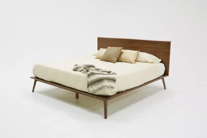 Brown Wood King Bed Frame Homeroots Bed & Bath