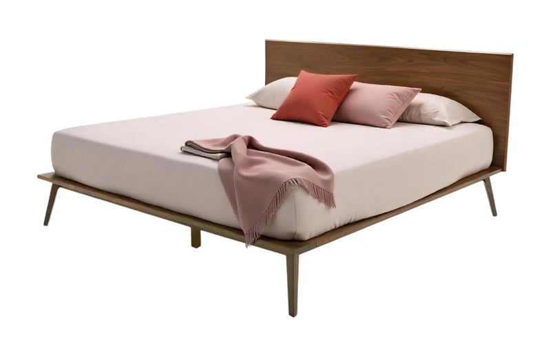 Brown Wood King Bed Frame Homeroots Bed & Bath