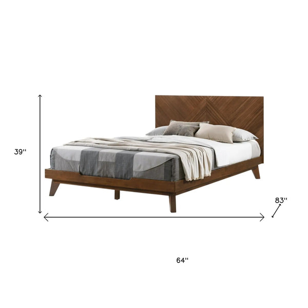 Brown Wood Queen Bed Frame Homeroots Bed & Bath