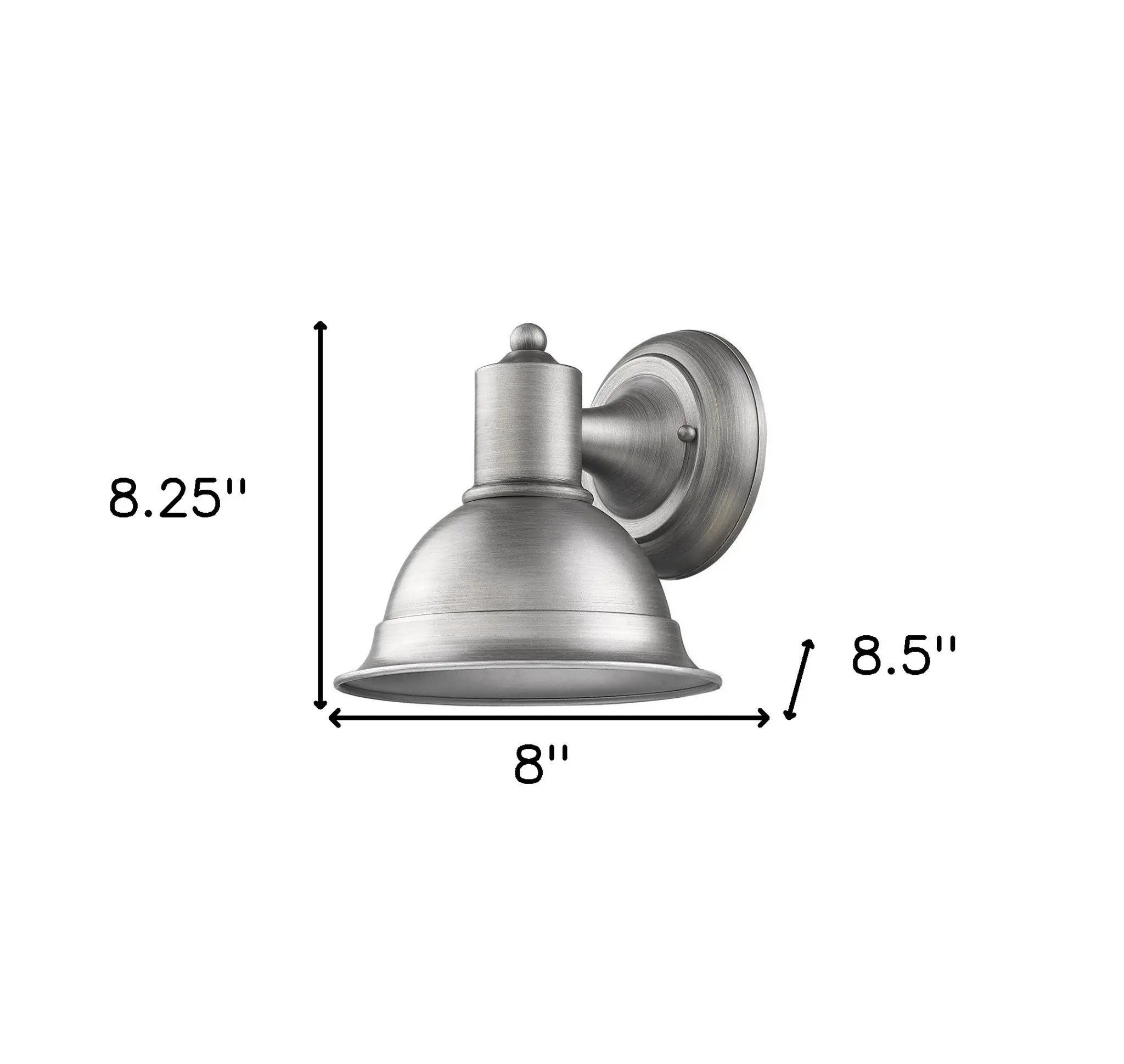 Brushed Silver Aluminum Wall Sconce Homeroots Outdoor