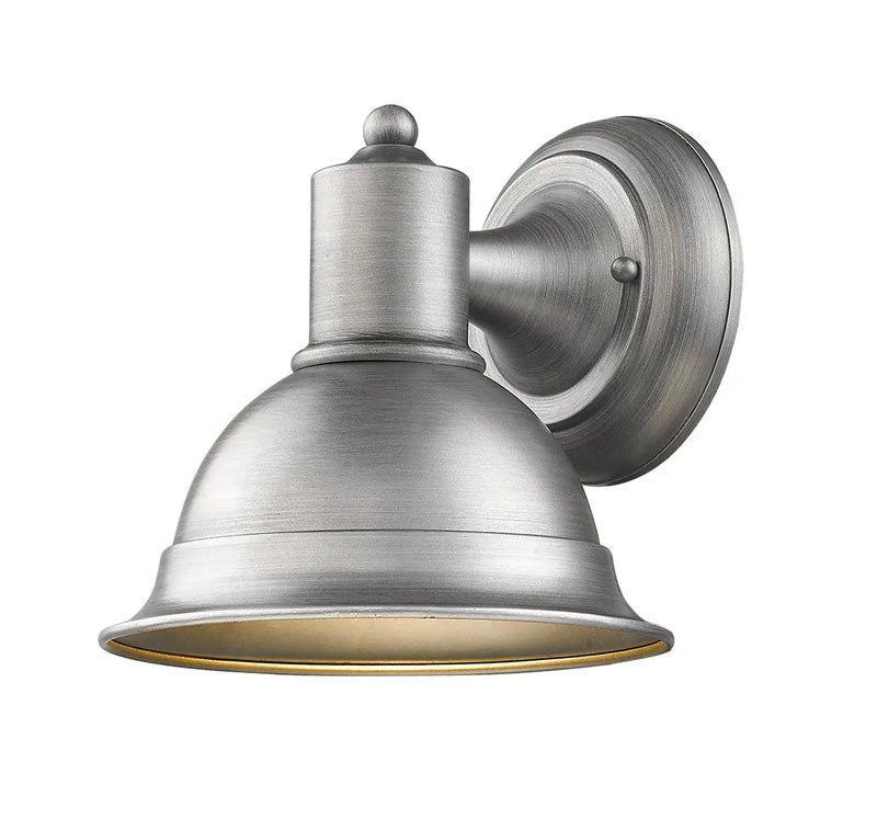 Brushed Silver Aluminum Wall Sconce Homeroots Outdoor