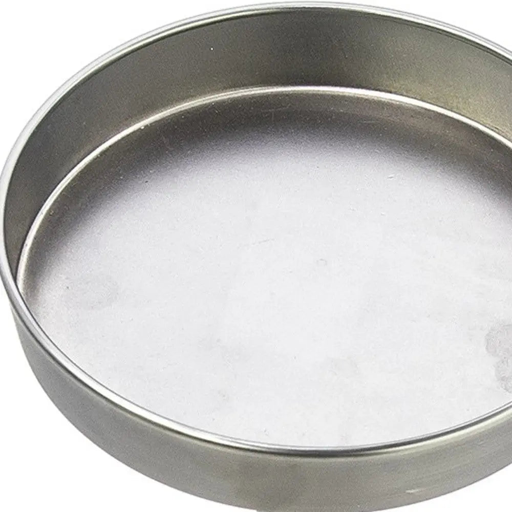 Brushed Silver Finish Drink Size Accent Table Homeroots Living Room