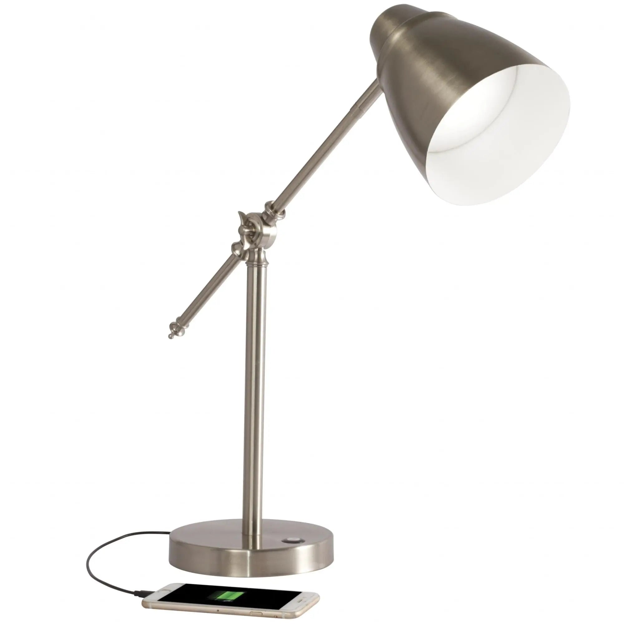 Brushed Silver LED Adjustable Desk Lamp Homeroots Lighting