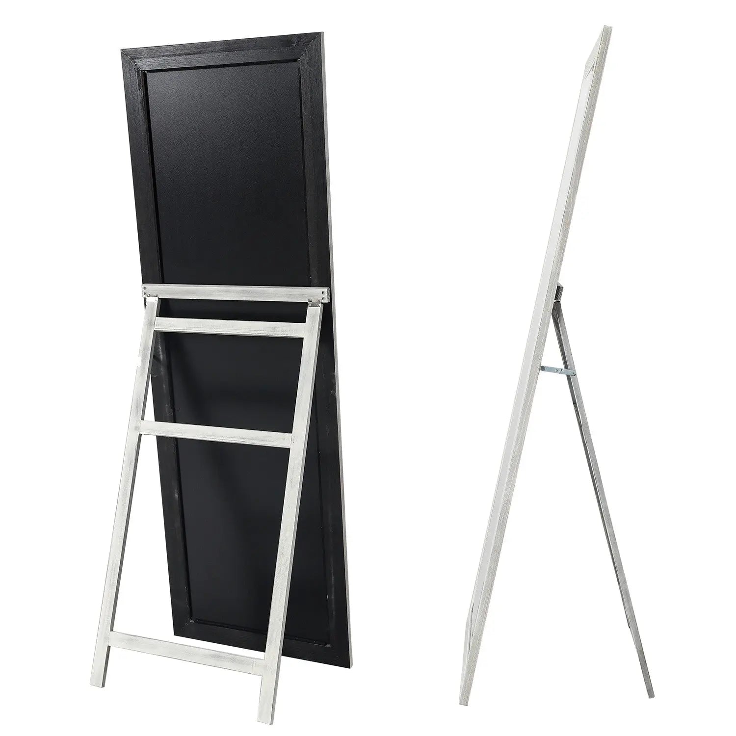 Brushed White Wooden Mirror Homeroots