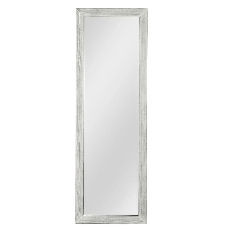 Brushed White Wooden Mirror Homeroots