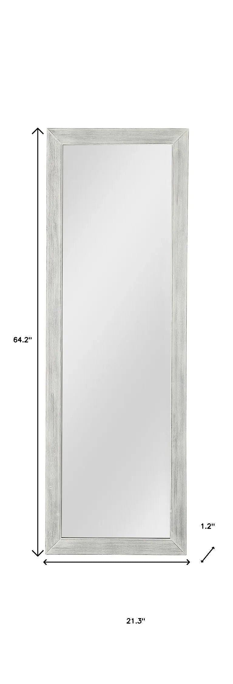 Brushed White Wooden Mirror Homeroots