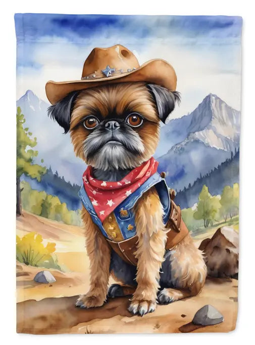 Brussels Griffon Cowboy Welcome Garden Flag Caroline's Treasures