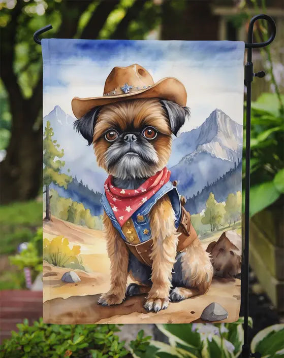Brussels Griffon Cowboy Welcome Garden Flag Caroline's Treasures