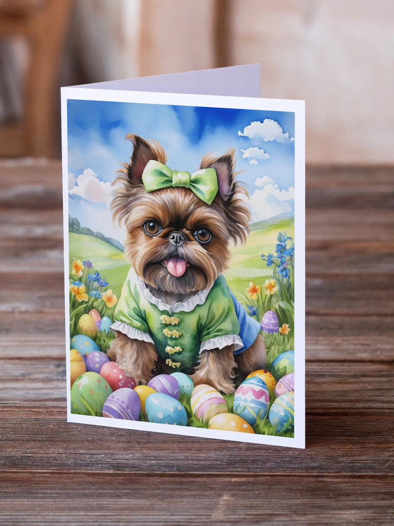 Brussels Griffon Easter Egg Hunt Greeting Cards Pack of 8 Caroline's Treasures