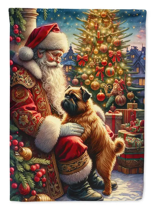 Brussels Griffon and Santa Claus Garden Flag Caroline's Treasures