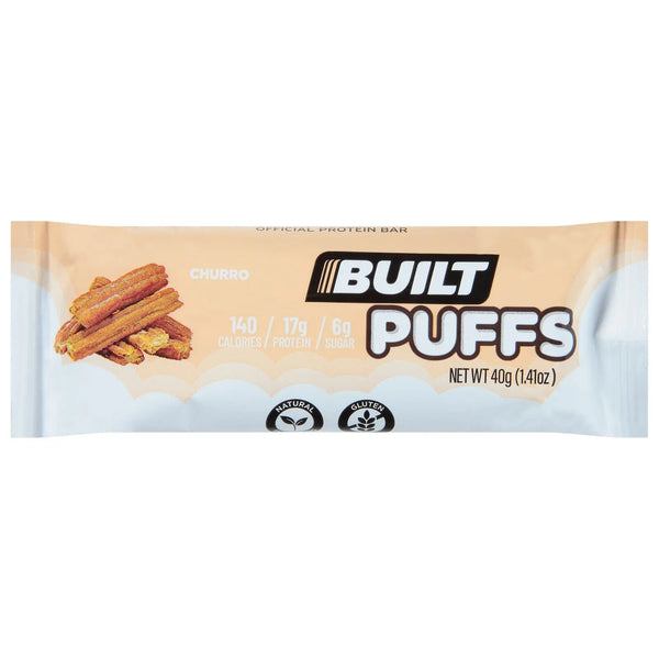 Built Bar - Protein Bar Puff Churro - Cs Of 12-1.41 Oz Built Bar