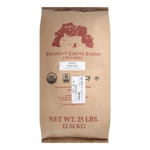 Bulk Grains Organic Popcorn White - Single Bulk Item - 25lb Bulk Grains