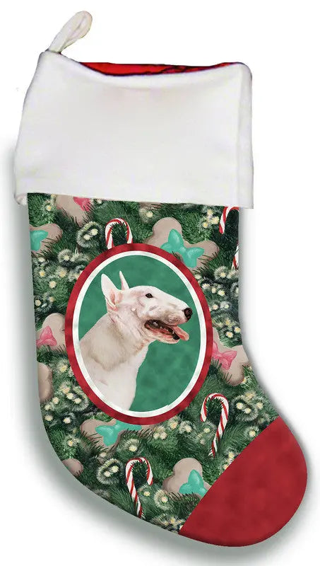 Bull Terrier White - Best of Breed Christmas Stocking Best of Breed