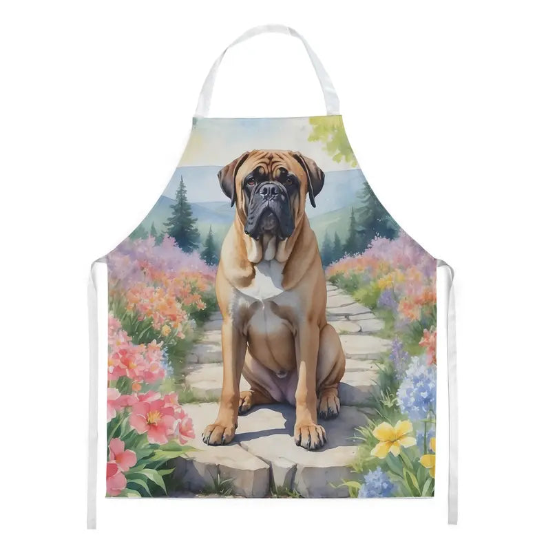 Bullmastiff Spring Path Apron Caroline's Treasures