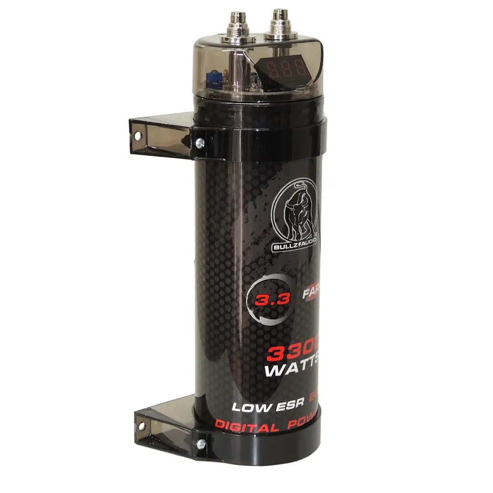 Bullz Audio 3.3 Farad Capacitor With Digital Voltage Display Xscorpion
