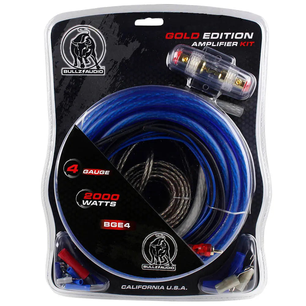 Bullz Audio 4 Gauge Amplifier Wiring Kit - 2000 Watts Xscorpion