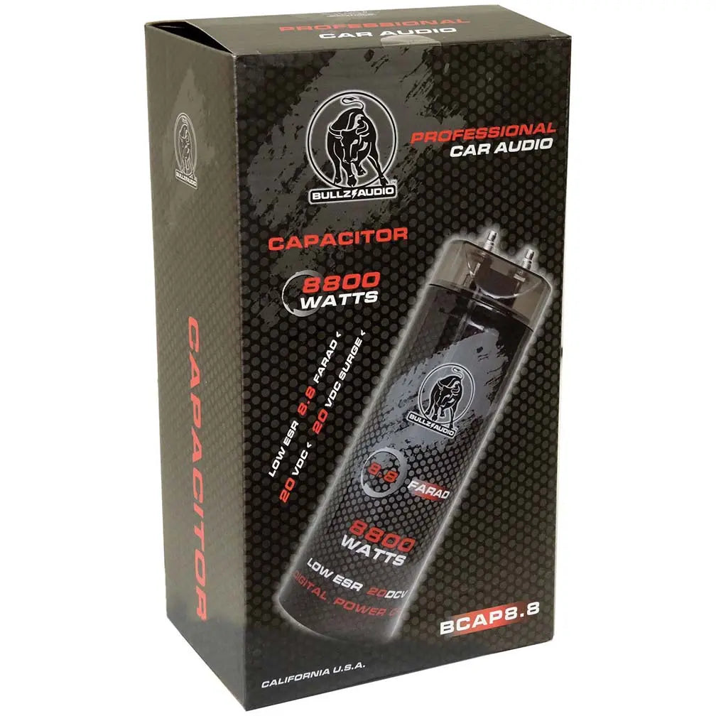 Bullz Audio 8.8 Farad Capacitor With Digital Voltage Display Xscorpion