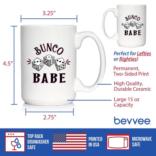 Bunco Babe Coffee Mug - Bunco Gifts and Decor Bevvee